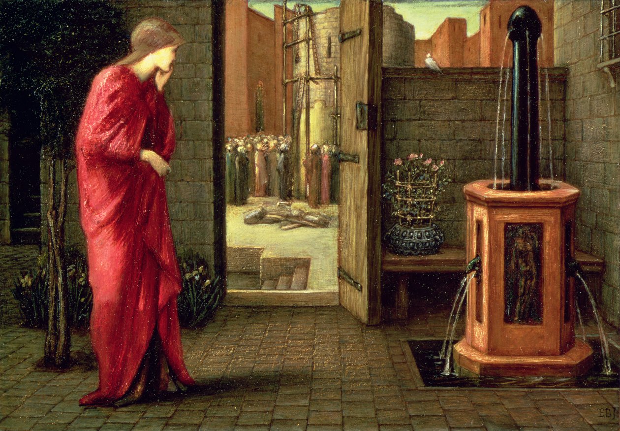 Danae Watching the Building of the Brazen Tower, 1872 od Edward Burne Jones