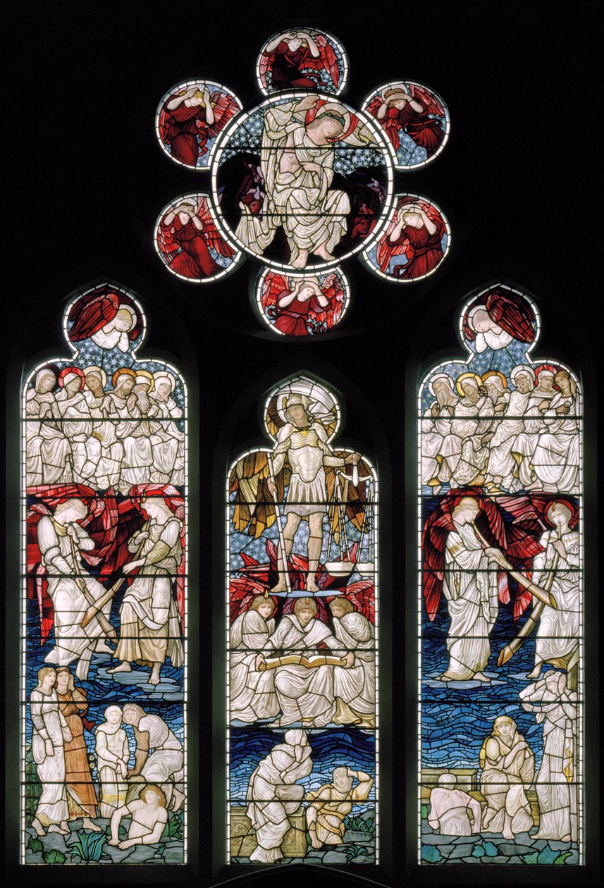 Easthampstead, St Michael & St Mary Magdalen, Morris & Co., Edward Burne-Jones, Poslední soud, St Michael,1876 od Edward Burne Jones