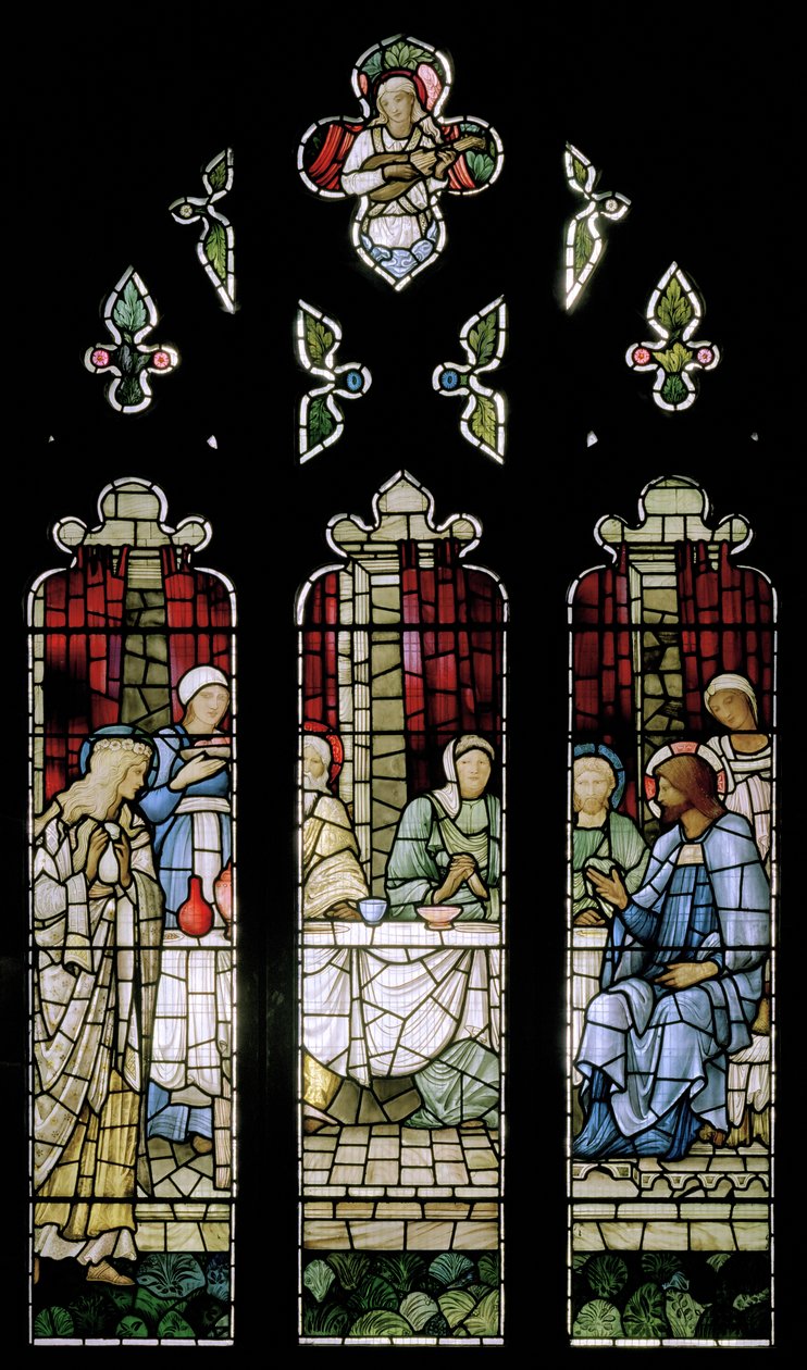 Feast In The House Of Simon, 1885 (vitráže) od Edward Burne Jones