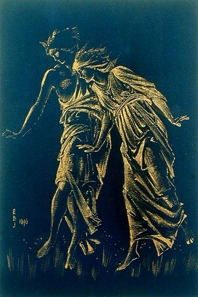 Tančící dívky od Edward Coley Burne Jones