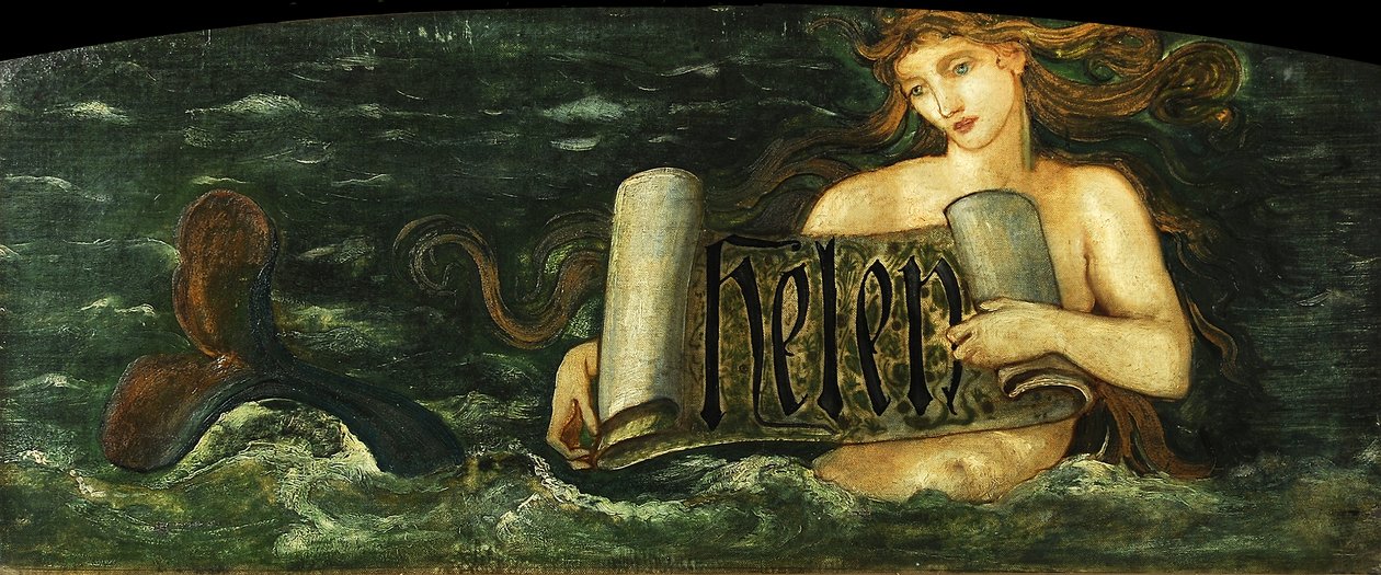 Helen, mořská panna, kolem roku 1880 od Edward Burne Jones