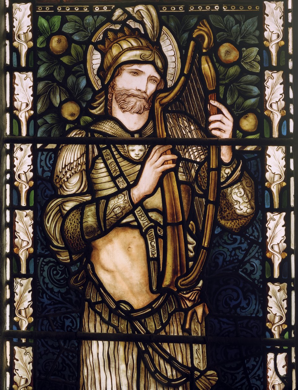 King David Harping, 1876 (vitráže) od Edward Burne Jones