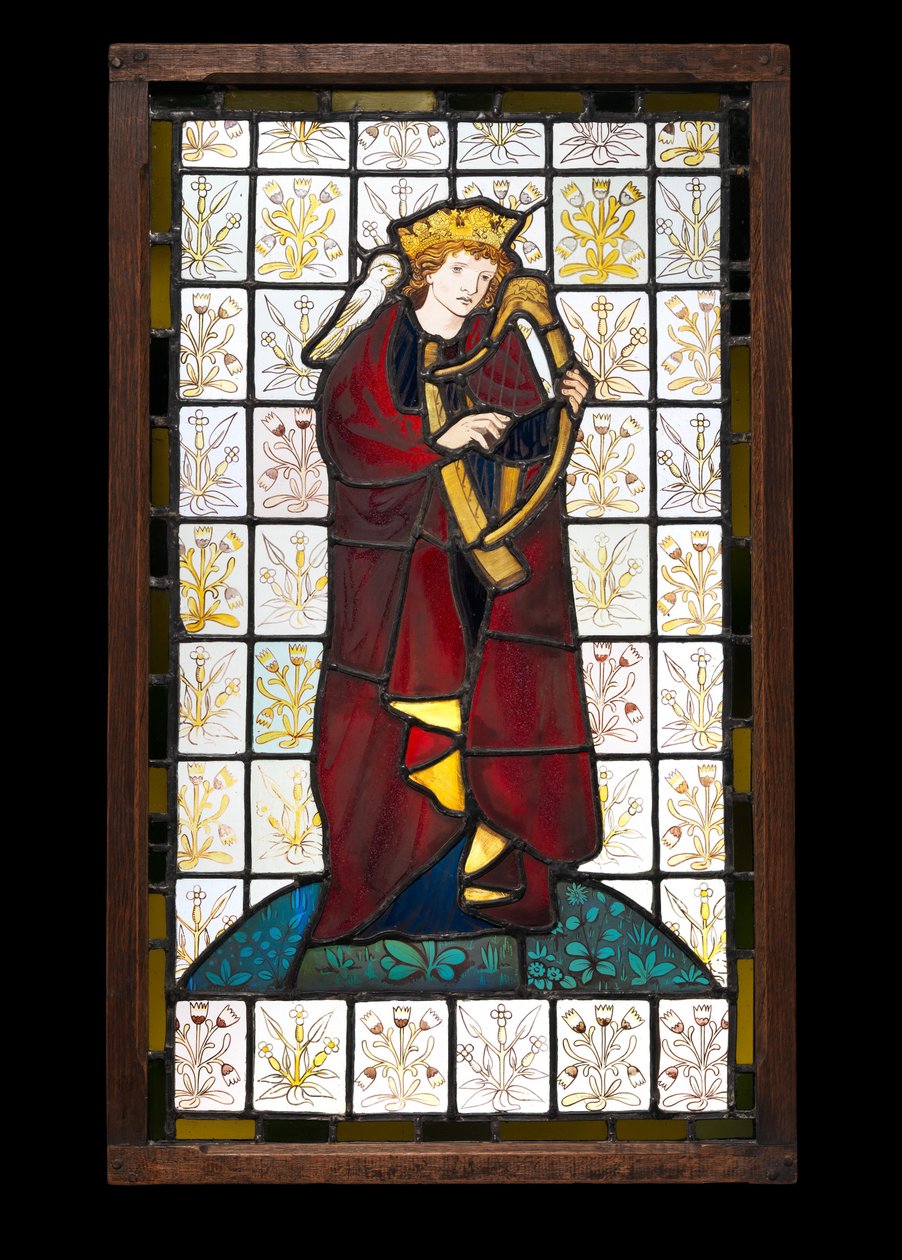 Král David básník, 1863 (vitráže) od Edward Burne Jones