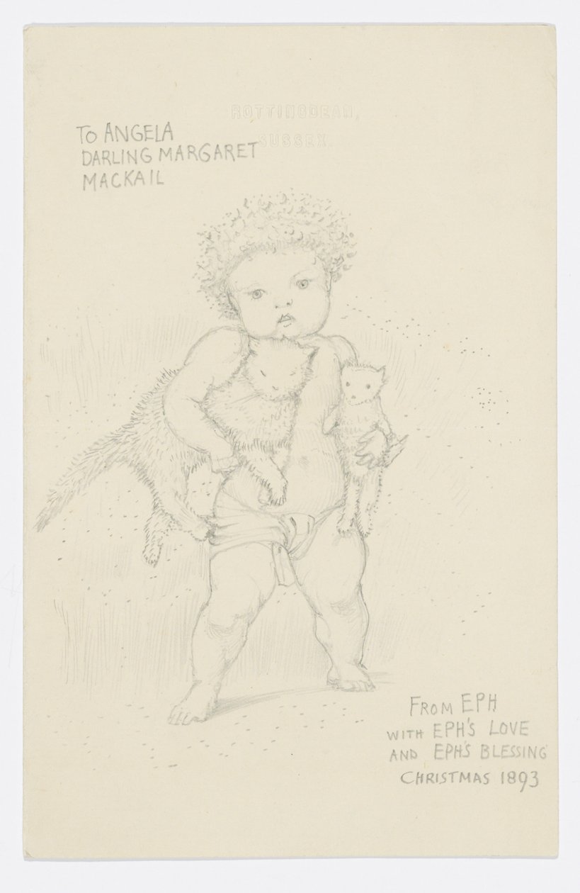 Dopis umělcově vnučce Angele Thirkell (tužka na papíře) od Edward Burne Jones