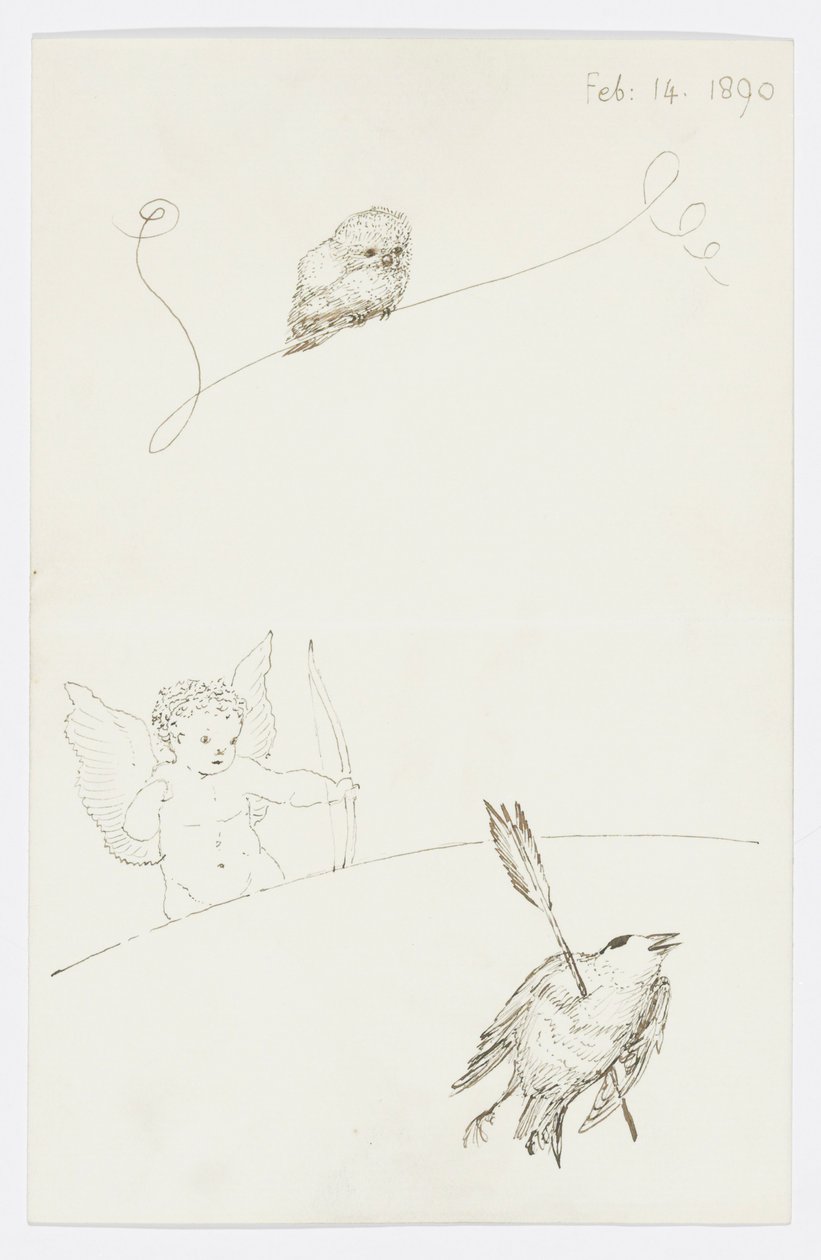 Dopis umělcově vnučce Angele Thirkell (tužka na papíře) od Edward Burne Jones