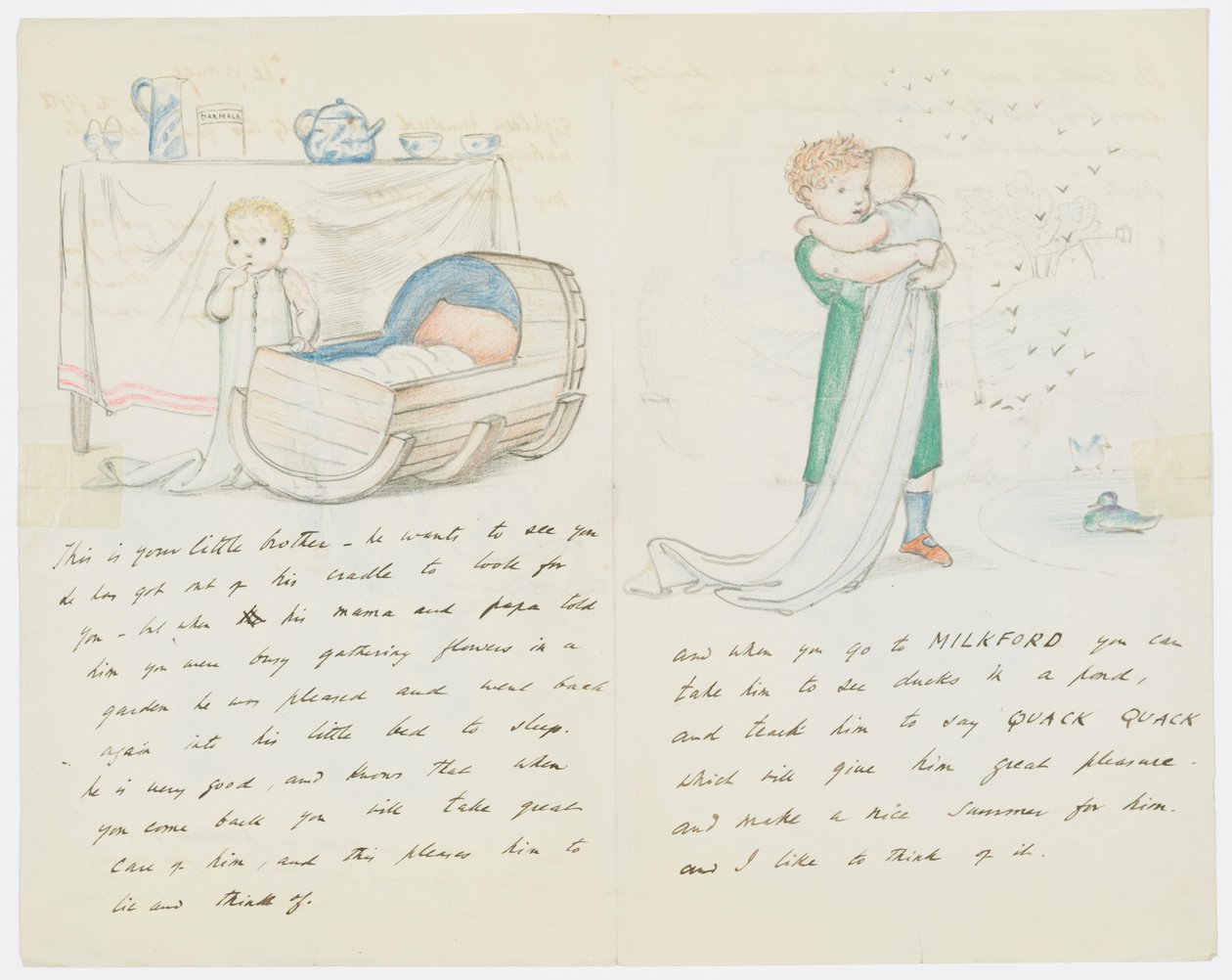 Dopis umělcově vnučce Angele Thirkell (tužka na papíře) od Edward Burne Jones