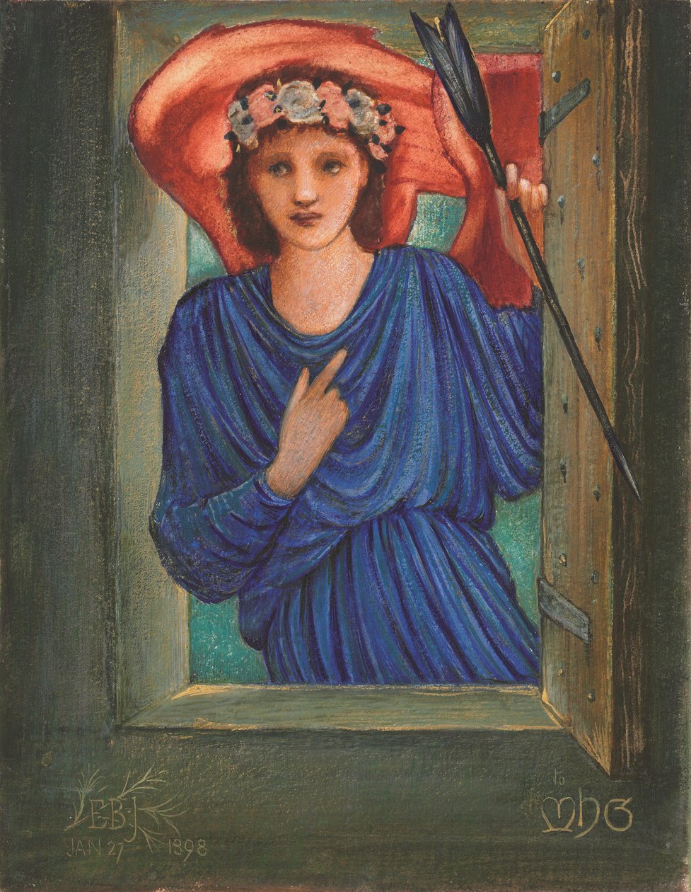 Láska u okna od Edward Coley Burne Jones