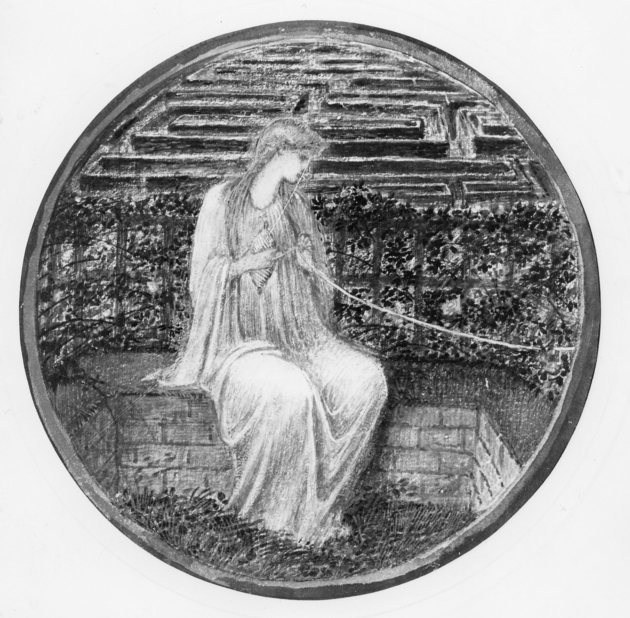 Láska ve spleti, z "Květinové knihy" od Edward Burne Jones