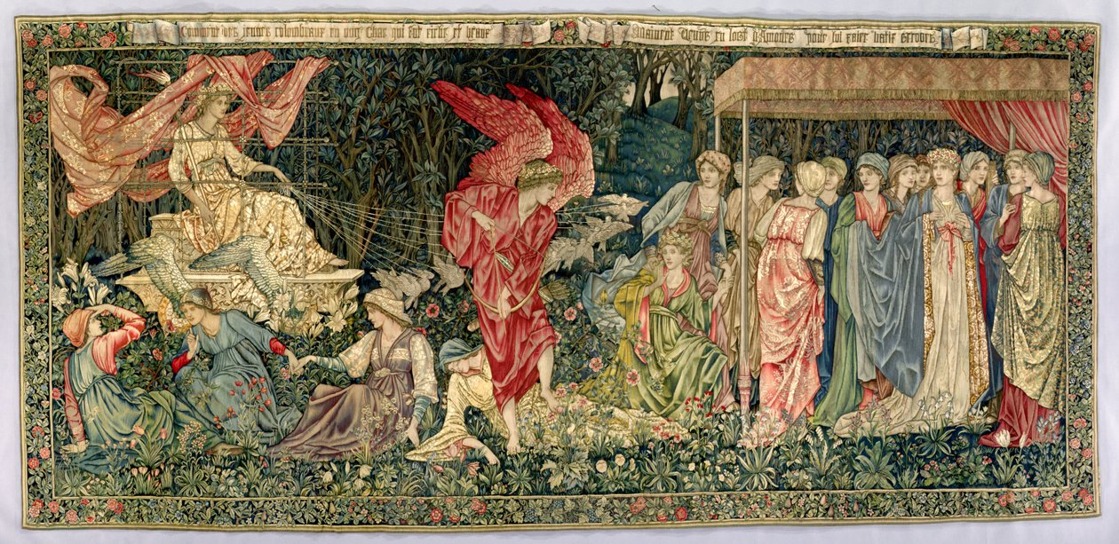 Passing of Venus, navržený v roce 1901 a tkaný v roce 1926 (vlna, hedvábí a lněná tapisérie) od Edward Burne Jones