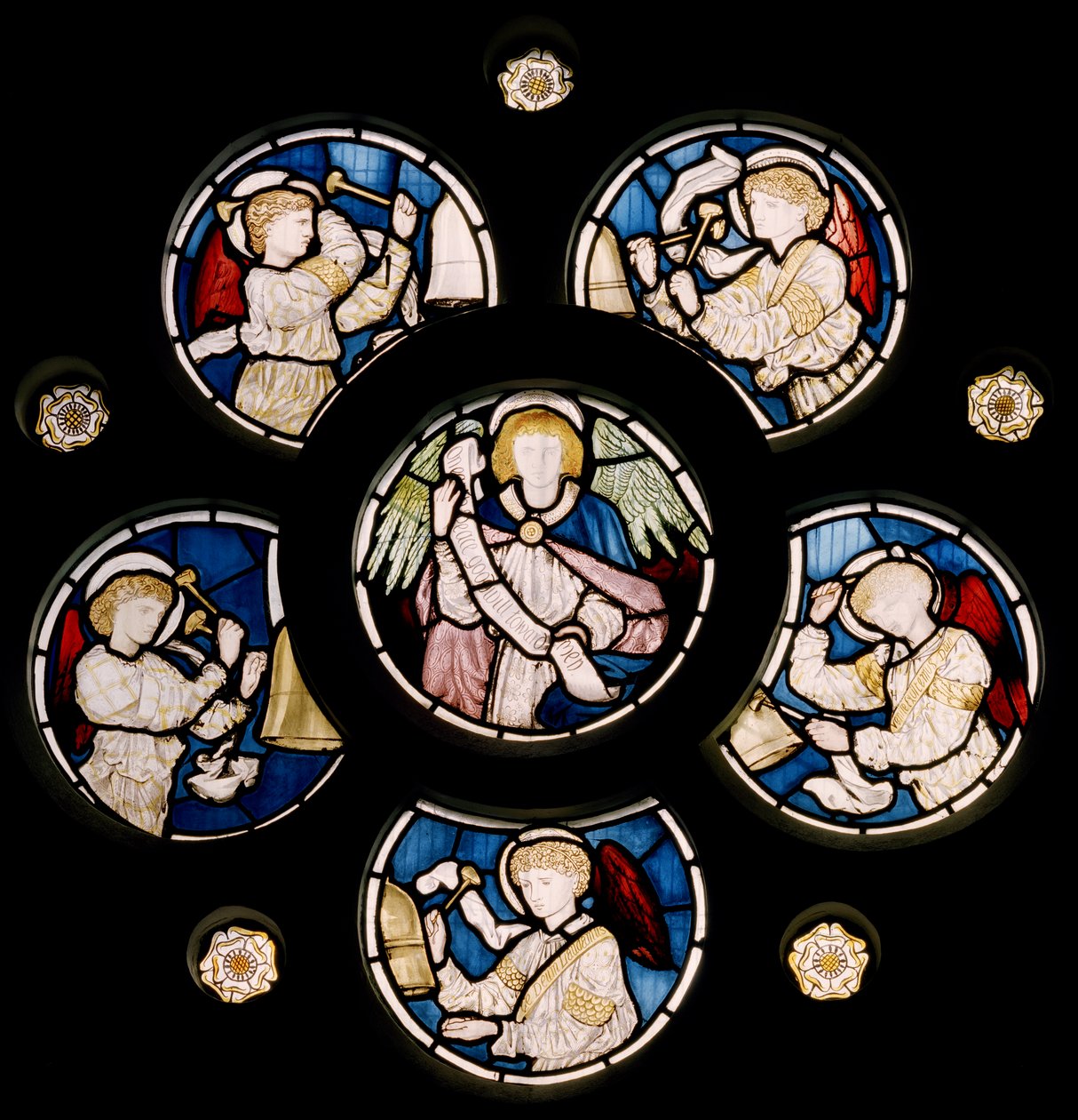 Růžové okno, 1866 (vitráže) od Edward Burne Jones
