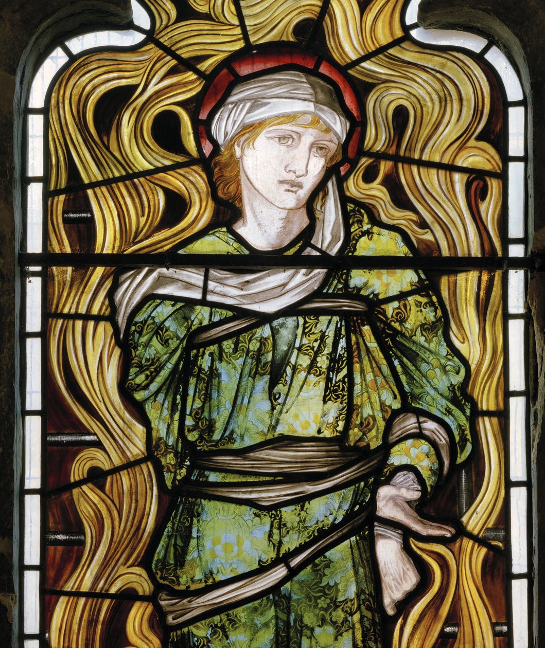 Shadrach, Ohnivá pec, Západní okno, 1870 (vitráže) od Edward Burne Jones