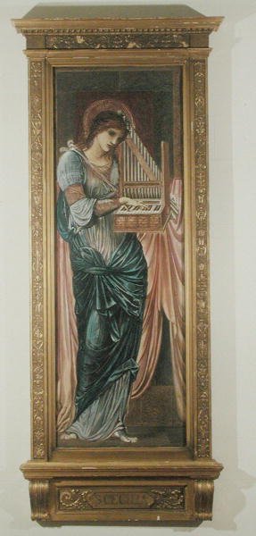 St Cecilia (tempera na panelu) (viz také 196891) od Edward Burne Jones