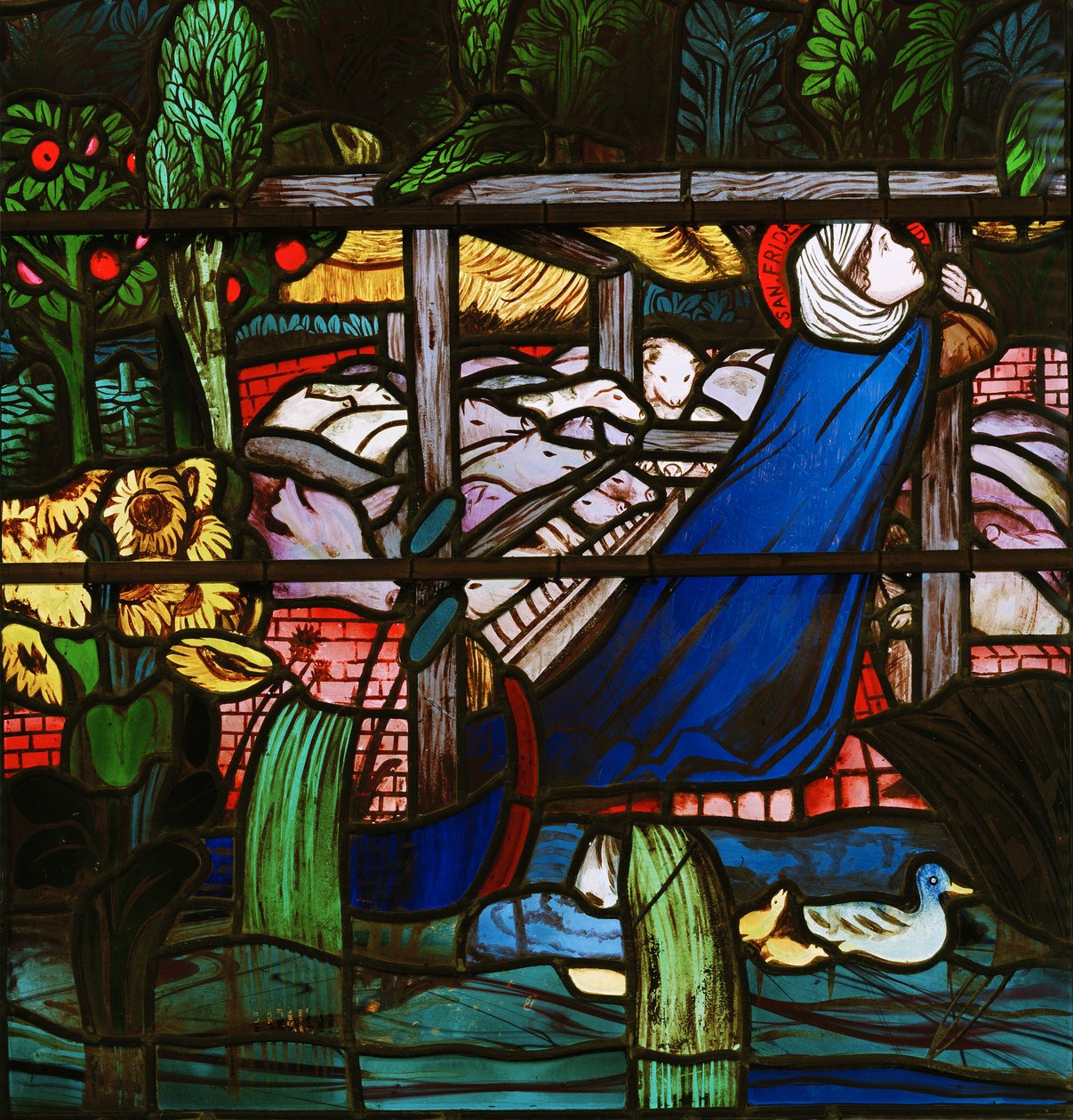 St Frideswide, detail, 1859 (vitráže) od Edward Burne Jones