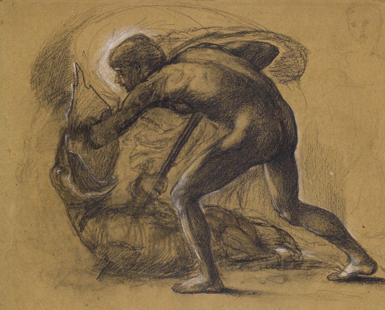 Svatý Jiří a drak (tužka na papíře) od Edward Burne Jones