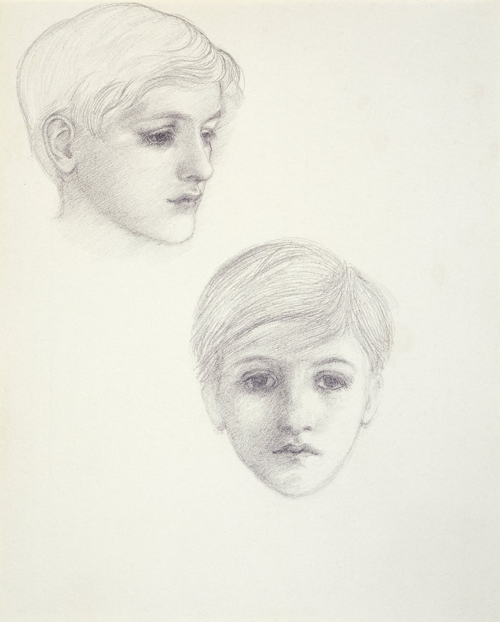 Studie umělcova syna Philipa jako malého chlapce, kolem roku 1875, kolem roku 1875 od Edward Burne Jones