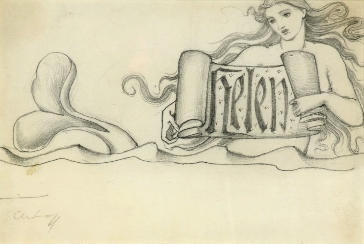 Studie pro Helenu, kolem roku 1880 od Edward Burne-Jones