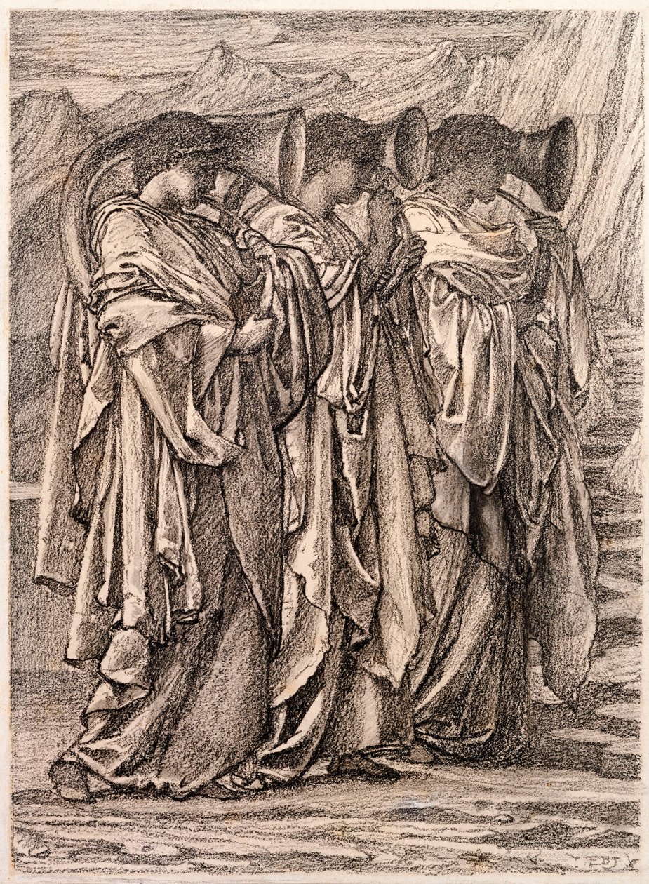 Studie pro "The Challenge in the Wilderness", c.1875 od Edward Burne-Jones