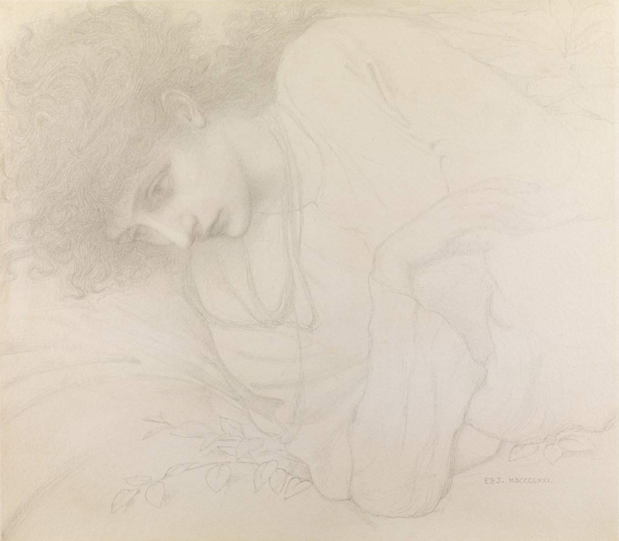 Studie Mary Cassavetti od Edward Burne Jones