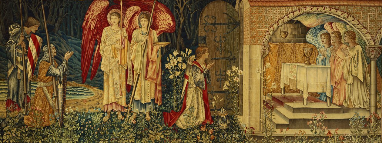 Dosažení svatého grálu od sira Galahada, sira Borse a sira Percivala, od Edward Burne Jones