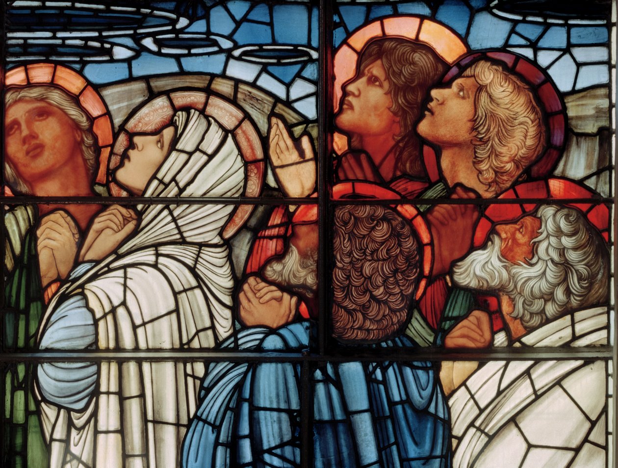 The Ascension Window, detail, 1885 (vitráže) od Edward Burne Jones