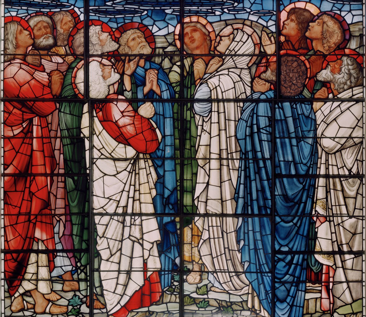 The Ascension Window, detail, 1885 (vitráže) od Edward Burne Jones
