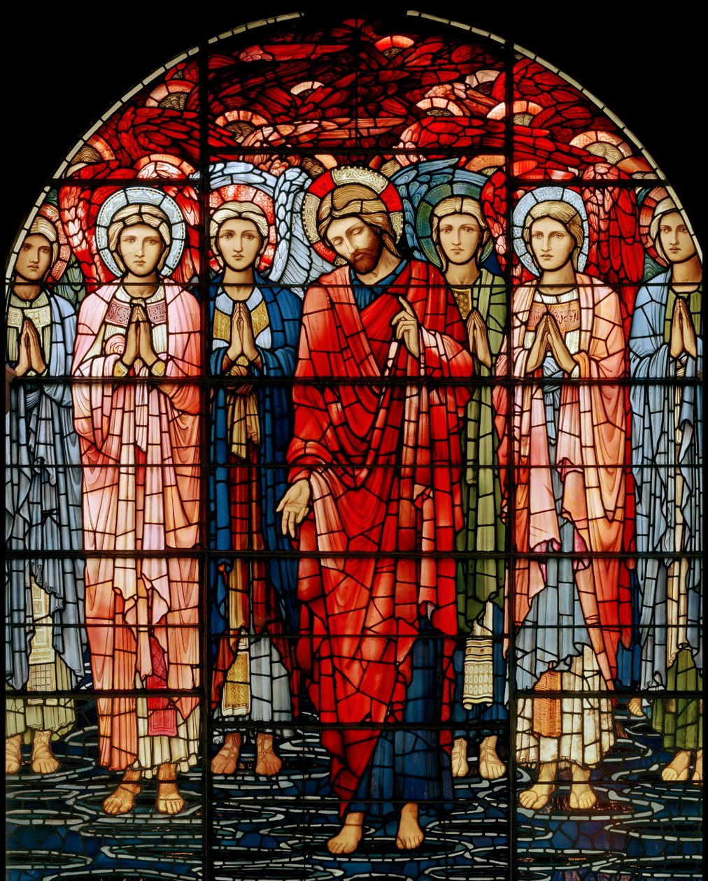 Okno Nanebevstoupení Páně, detail, 1885 (vitráž) od Edward Burne Jones