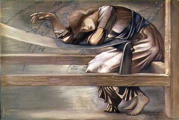 Série The Briar Rose – studie pro „The Garden Court“ od Edward Burne Jones
