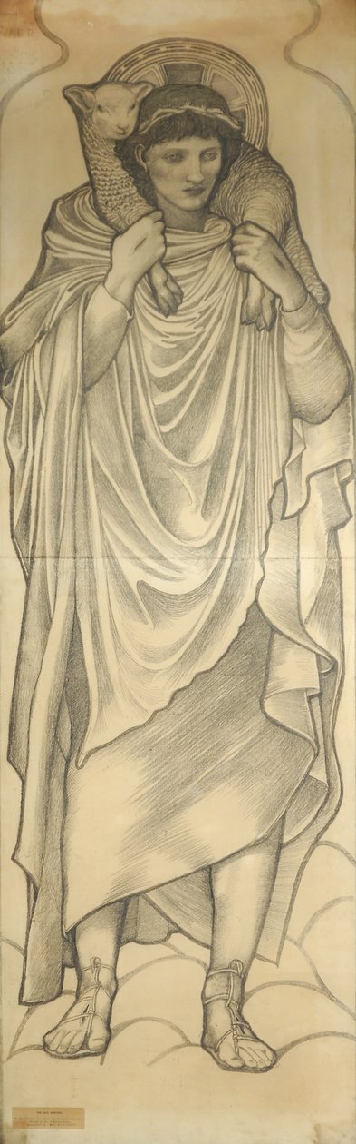 Dobrý pastýř, 1880 (křída na papíře) od Edward Burne Jones
