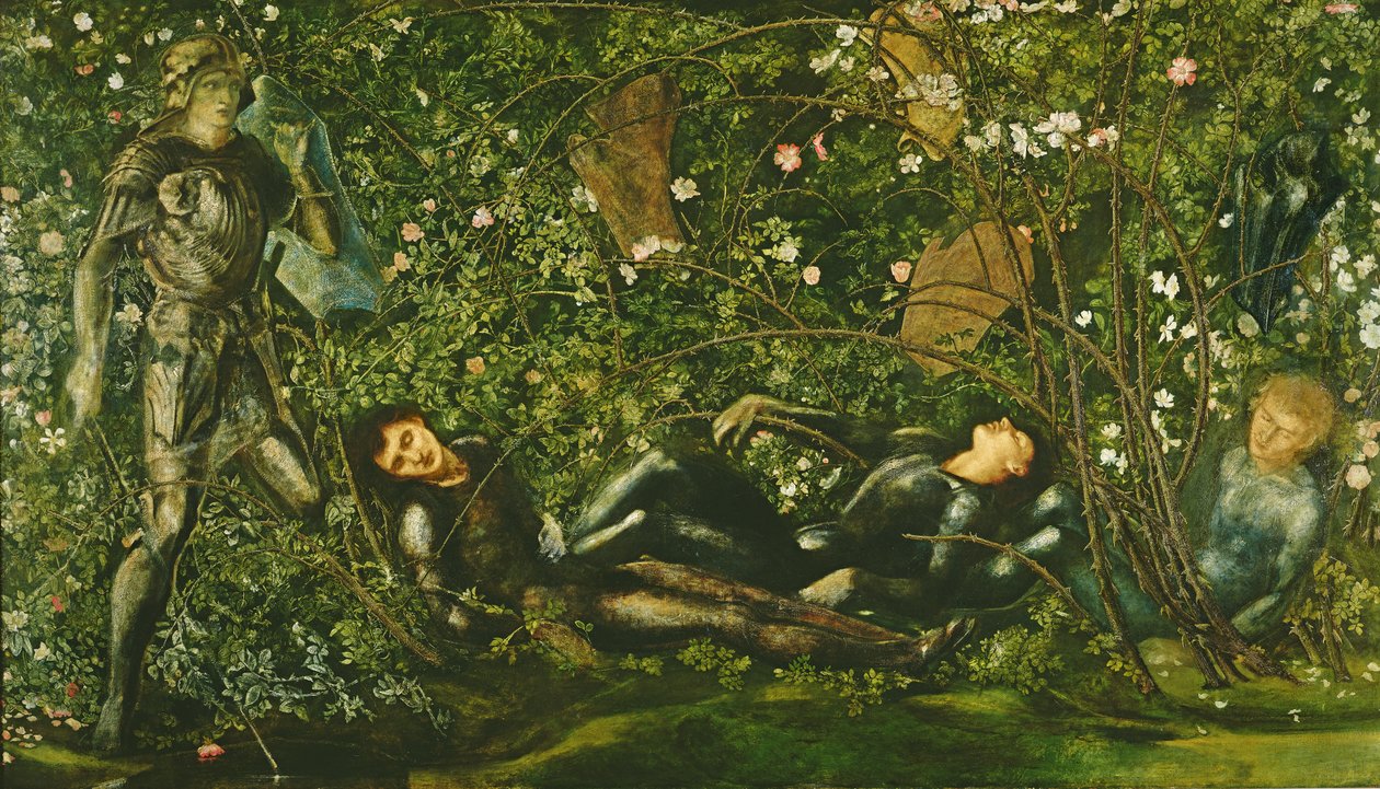 Rytíři a růže Briar, 1869 od Edward Burne Jones
