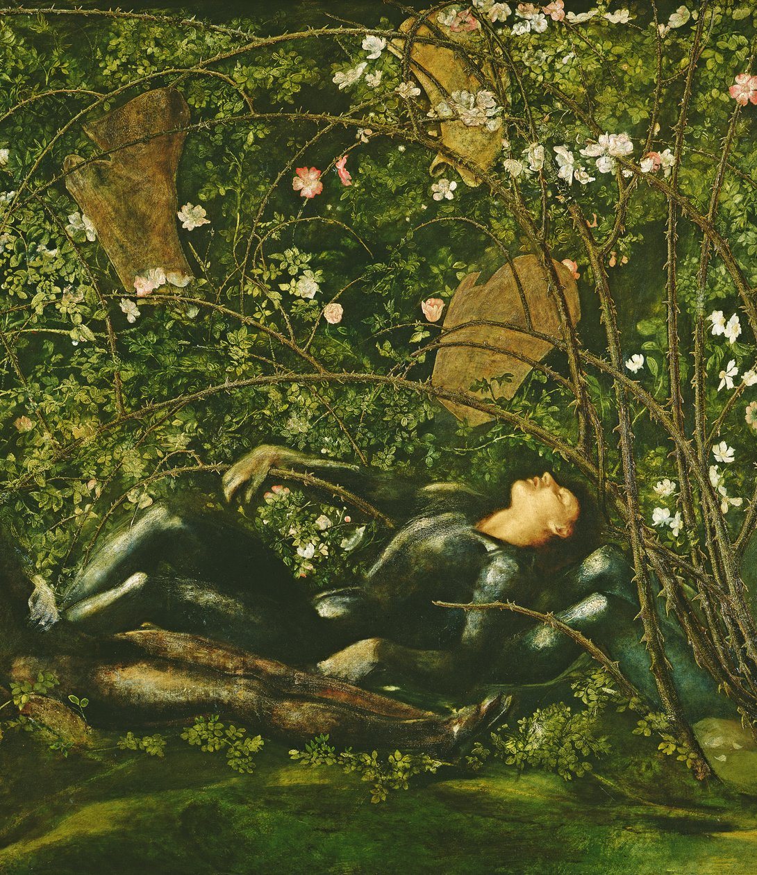 Rytíři a růže Briar, 1869 od Edward Burne Jones