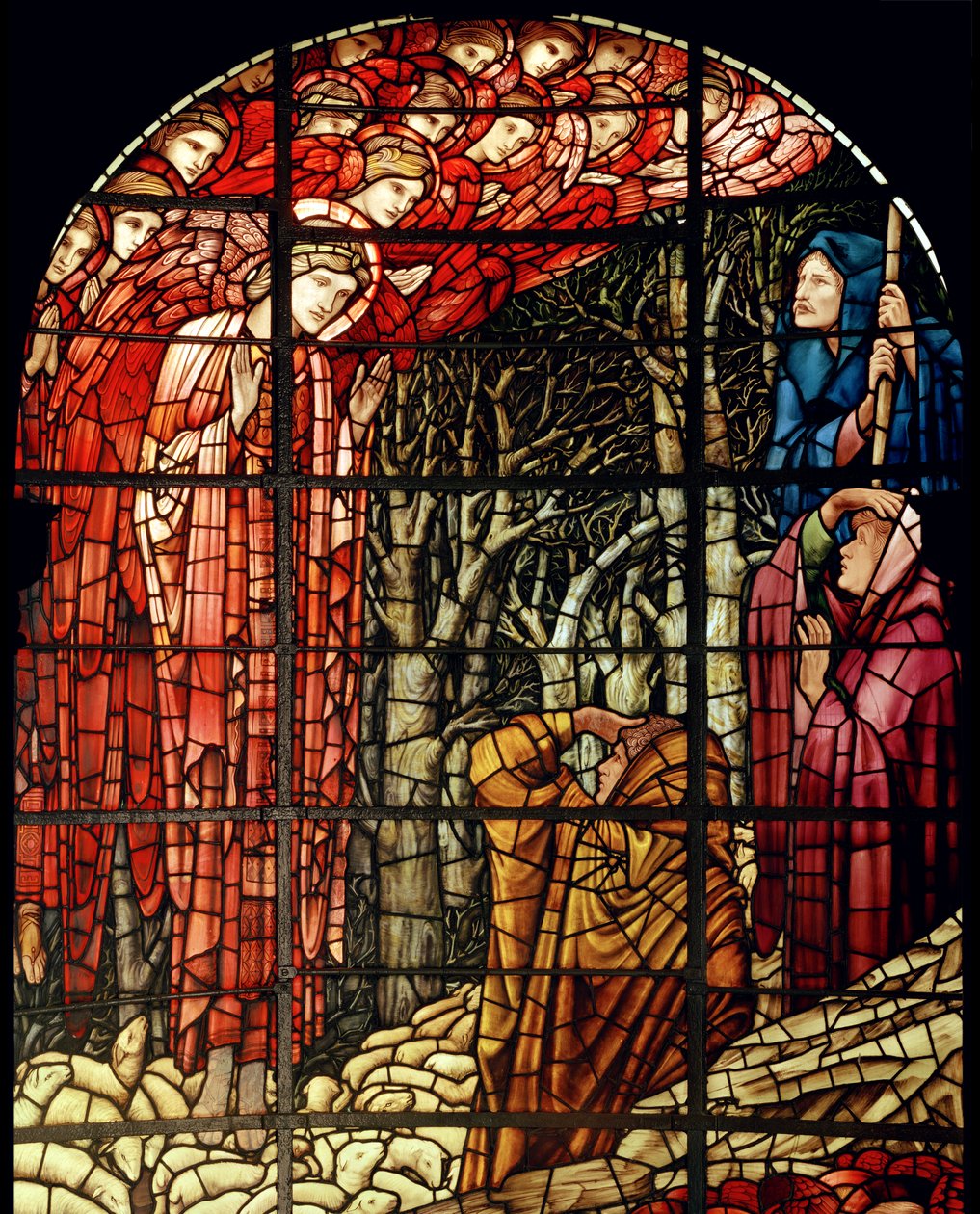 Okno Betléma, detail, The Shepherds, 1888 (vitráže) od Edward Burne Jones