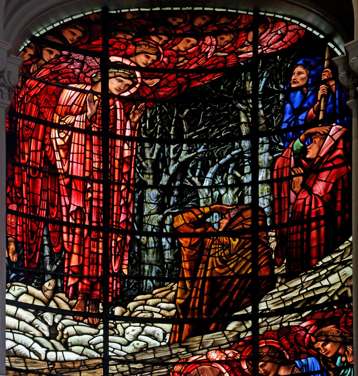 Narození Páně a Zvěstování pastýřům, 1885-1897 (vitráže) od Edward Burne Jones