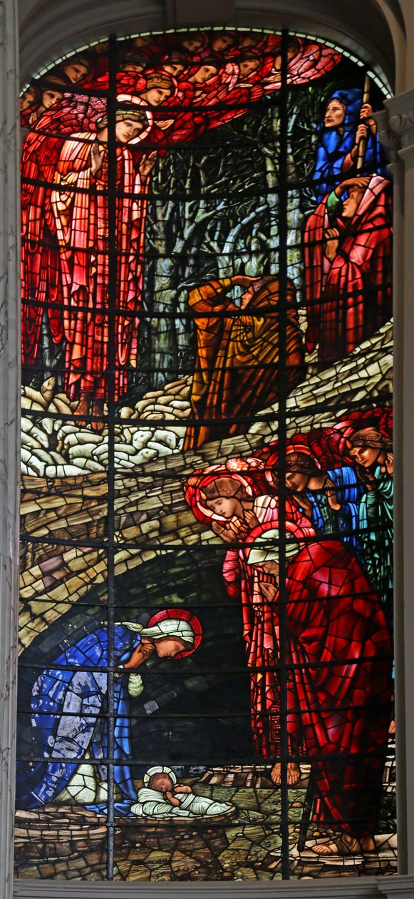 Narození Páně a Zvěstování pastýřům, 1885-1897 (vitráže) od Edward Burne Jones
