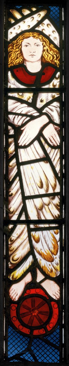 Nový Jeruzalém, Anděl, detail, 1862-3 (vitráže) od Edward Burne Jones