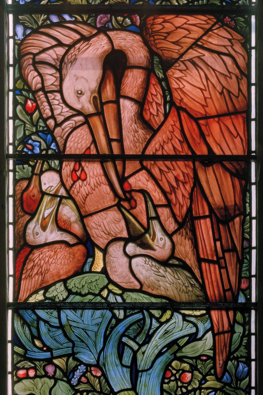 Pelican In Her Piety, East Window, 1880 (vitráže) od Edward Burne Jones
