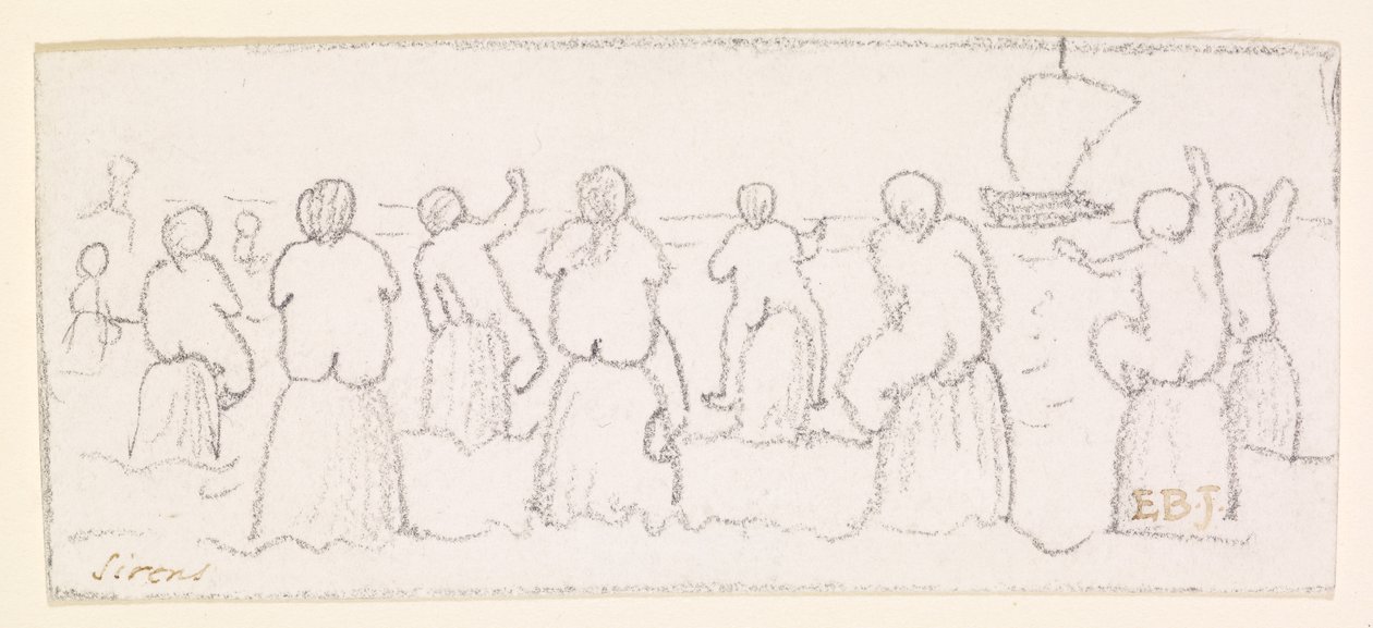 Sirény, kolem roku 1878 od Edward Burne Jones