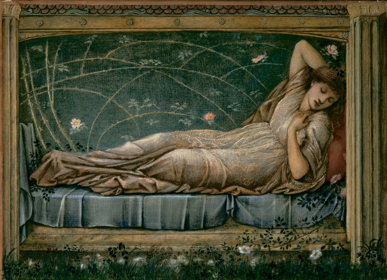 Spící kráska od Edward Coley Burne Jones