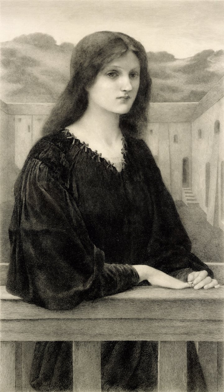 Vespertina Quies, vyryl Emile Boilvin (1845-99) pub. od Arthur Tooth & Sons, 1897 od Edward Coley after Burne Jones