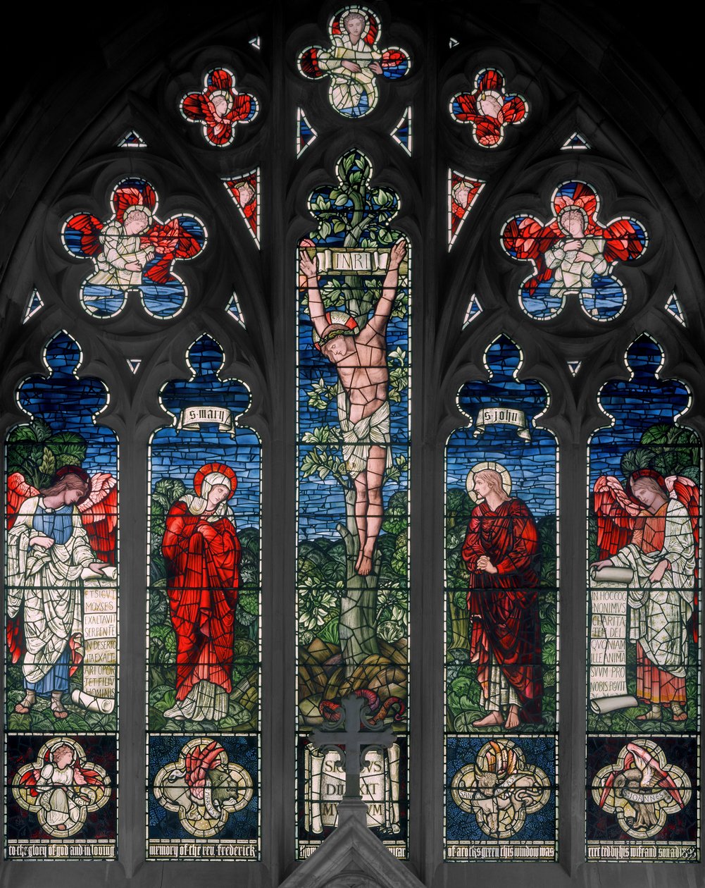 Birmingham, Acocks Green, St Mary The Virgin, East Window, Morris & Co., Edward Burne-Jones, John Henry Dearle (1859-1932), 1895 od Edward Coley and Dearle Burne Jones