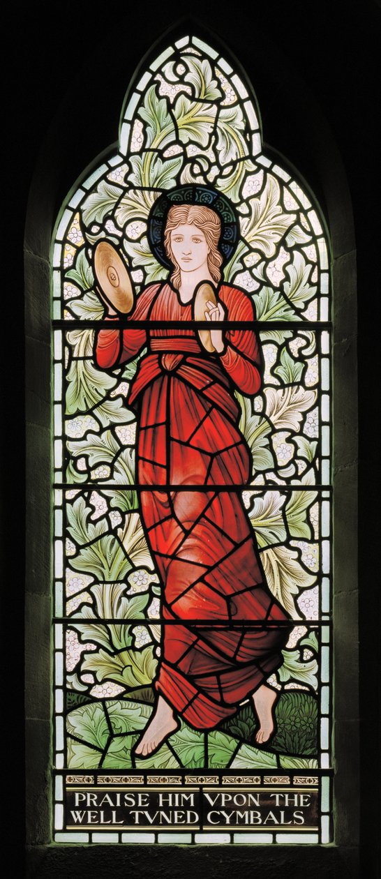 Wilden, All Saints, Morris & Co., Edward Burne-Jones, John Henry Dearle (1859-1932), Miriam, 1902-1914, Louisa, Alfred, The Baldwins, ministerský předseda, metodista, Worcestershire, Arts & Crafts, Rudyard od Edward Coley and Dearle Burne Jones