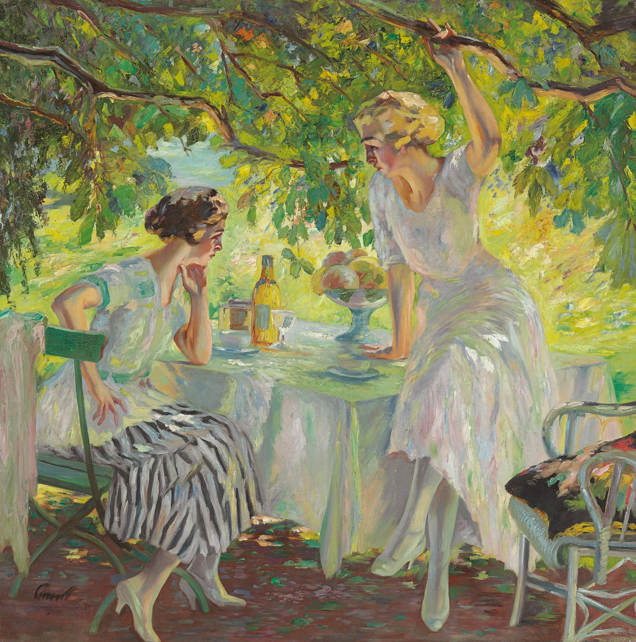 Odpolední čaj (olej na plátně) od Edward Cucuel