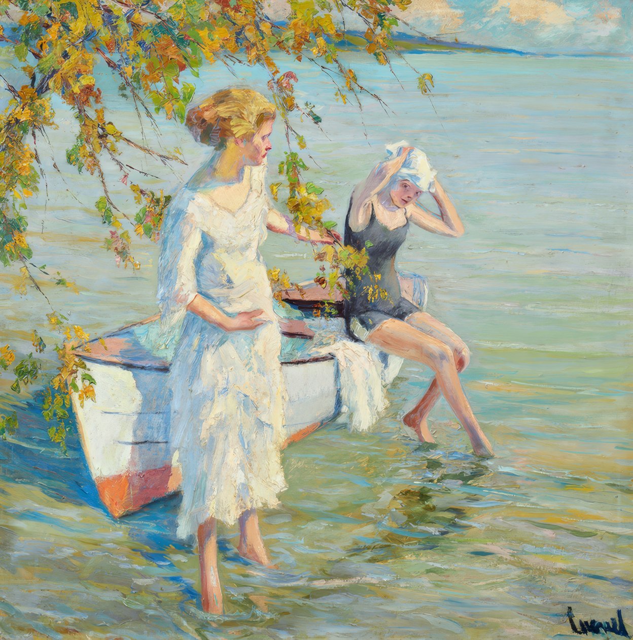 "Na koupališti" od Edward Cucuel