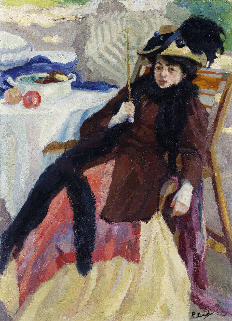 Dáma se slunečníkem od Edward Cucuel
