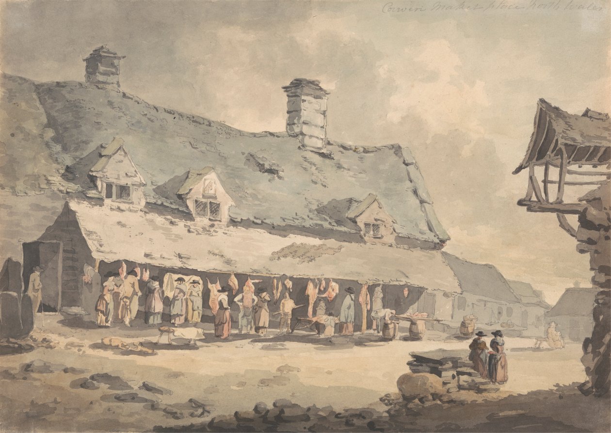 Corwen Marketplace, Severní Wales od Edward Dayes