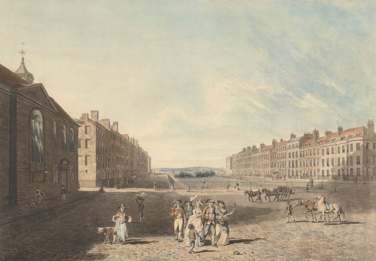 Queen Square, Londýn od Edward Dayes