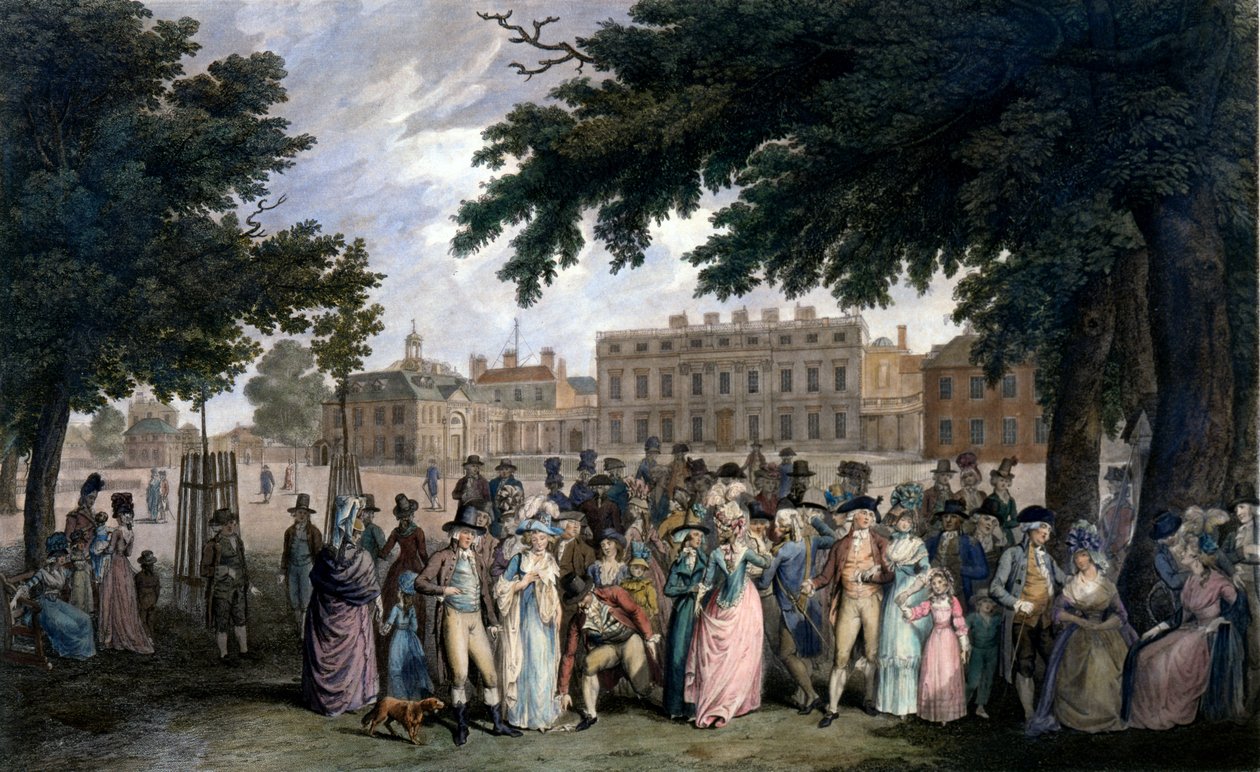 Promenáda v parku St James, kolem roku 1796 od Edward Days