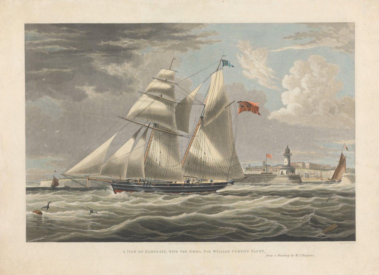 Pohled na Ramsgate s lodí „Emma“, jachtou sira Williama Curtise od Edward Duncan