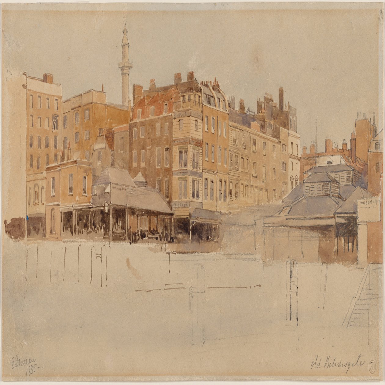 Starý Billingsgate, Londýn od Edward Duncan