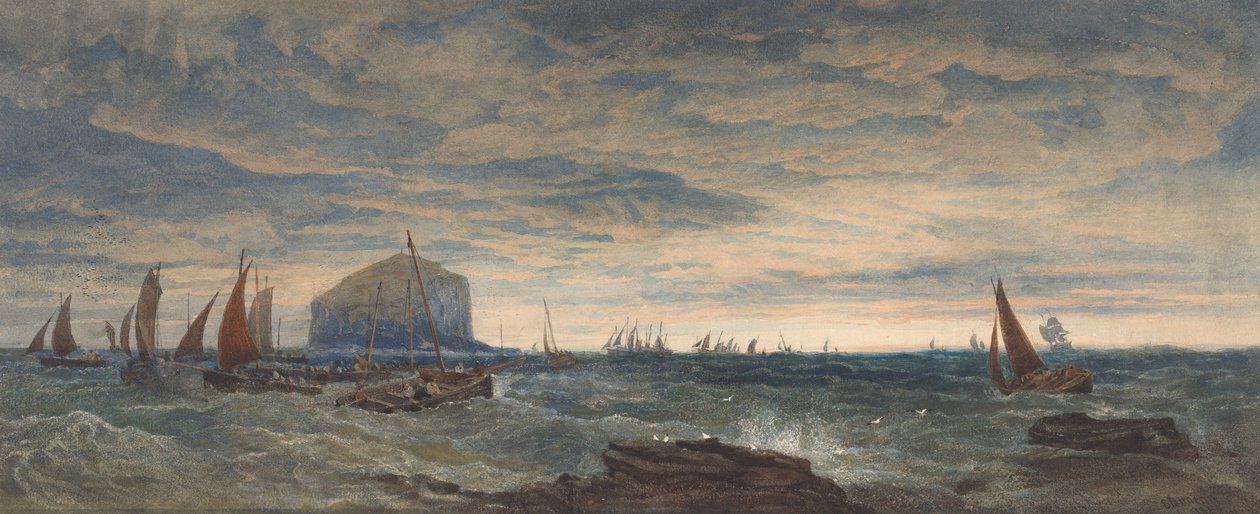 Bass Rock za úsvitu od Edward Duncan