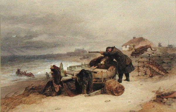The Look Out, cca 1850 (akvarel na papíře) od Edward Duncan